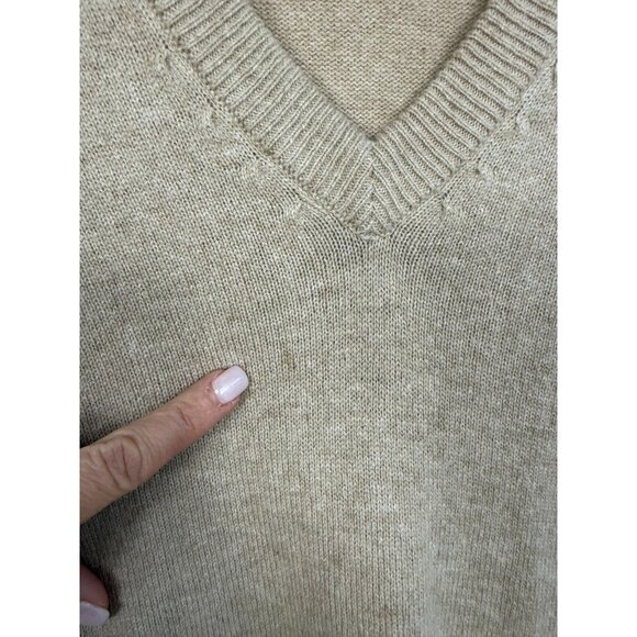 Vintage Pendleton Mens Tan 100% Lambs Wool Vest Size Medium Preppy Retro READ - Picture 2 of 12